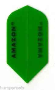 New Slim Darts Flights 3 Set of 3 CLEAR GREEN Ruthless Amazon Steel or Soft Tip