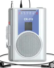 Walkman Cassette Recorder Player: AM FM Compact Vintage Cassette Tape Player wit