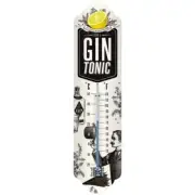 Nostalgic Art Gin & Tonic Weather Wall Hanging 28x6.5cm Thermometer Temperature