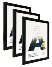 [Profile Australia] Australian Made Certificate Photo Frame A4 (3 Pack) in Black