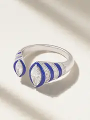 [Kamyen] Kamyen - 18-karat White Gold, Enamel And Diamond Ring - 6 6 Gold