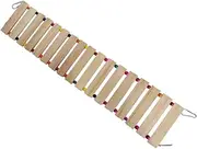 HOLIDYOYO Natural Wood Parrot Swing Ladder Hanging Chew for Birds for Parrots Chickens and Poultry Durable Perch for Climbing and Play