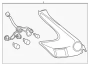 Genuine Nissan Tail Lamp Assembly 26555-1KM0A (for: Nissan)