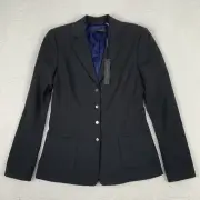 Elie Tahari Veronica Blazer Jacket Women's Size 4 Snap Front Black NWT $298