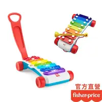 在飛比找momo購物網優惠-【Fisher price 費雪】巨型拉著走鐵琴+彩虹鐵琴