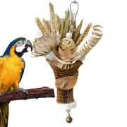 Parrot Bird Toys Wheat Ear Bouquet Design Conure Toy Bunny Rabbit Fun Chew Toy