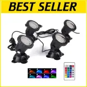 Adjustable 36 LED Underwater Fountain Lights - Remote-Controlled RGB Spotlights