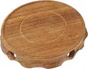 FOYTOKI Artware Holder Pedestal Teapot Base Wooden Storage Base for Indoor Plants
