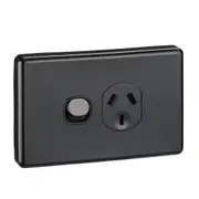 Clipsal Classic C2000 Series Powerpoint Swt Single Classic Black - C2015-BK