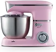 Electric Food Stand Mixer with 5L Bowl Food Mixer 6 Speeds with Pulse Function Food Processor Mixer Planetary Mixing System Includes Beater, Dough Hook and Whisk for Mix, Blend, Whip and Knead 1000W (