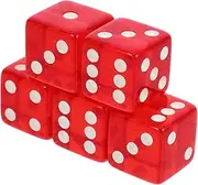 ERINGOGO 5pcs Big Dice Sieve Red Dice Cube Transparent Party Accessories Game Props Acrylic Game Prop Party Favor Red Acrylic