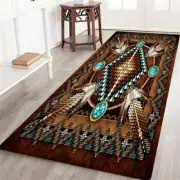 Southwestern Long Runner Rug for HallwayRustic South Western Aztec Tribal Nativ
