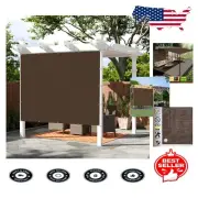 Durable 8x10 FT Brown Shade Cloth - 95% UV Block with Easy Installation Grommets