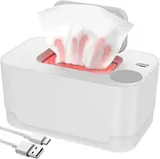 Baby Wet Wipes Dispenser for Newborns,Baby Wipe Warmer,Portable Thermostat Baby Wipes Heater, Keeps Wipes Warm and Moist, Large Capacity Diaper Wipe Warmer Prevent Dry (White)