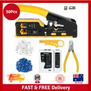 RJ45 Crimp Tool Kit, Ethernet Pass through Crimper, Network Cat5 Cat6 Cat7