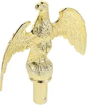 GAROZATION Flag Pole Eagle Topper: Flagpole Top Decoration- Gold Finial Ornament for Telescopic Sectional Rod - Outdoor Decor for Garden