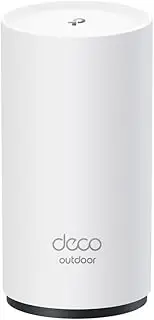 TP-Link Deco BE5000 Outdoor/Indoor Mesh Wi-Fi 7 Router, Smart Home, Dual-Band, 2 x 2.5 G Ports, IP65, Supports PoE/AC, Seamless AI-Driven Mesh, Multiple Mount Options(Deco BE25-Outdoor(1-Pack))