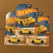2022 Hot Wheels ~ Bugatti EB110 SS ~ Yellow ~ Lot of 2 ~ D Case ~ Free Shipping