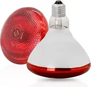 Infrared Heat Lamp Bulb, 2 Pack 250W Chick Infrared Light Red Heat Bulb E27 Chicken Brooder Reptile Basking Heat Light Bulb for Poultry Chick Dog Cat Pig Lizard Tortoise