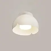TONFON White Semi Flush Mount Ceiling Lamp LED Close to Ceiling Light Dome Lighting Modern Ceiling Light Fixture for Hallway Balcony Entryway Foyer Stairwell Aisle Loft Restaurant Chandelier
