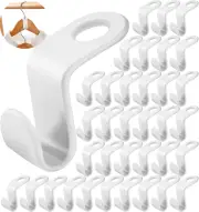 120 Pcs Clothes Hanger Connector Hooks,Plastic Cascading Hanger Hooks Extender C