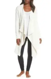 UGG L82106 Womens Cream Phoebe Wrap Open Front Cardigan Size M