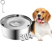 SYAMEET 3L 304 Stainless Steel Dog Water Bowl, No Spill Slow Drinking Feeder with Floating Tray, Dishwasher Safe, Non-Slip Base, Ideal for Medium & Large Dogs