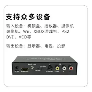 【優選百貨】S端子轉HDMI AV轉hdmi轉換器高清1080P CVBS S-VIDEO機頂盒接電視HDMI 轉接線 分配器 高清