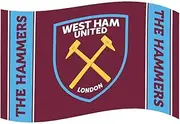 West Ham United FC Stripe Crest Flag (UK Size: One Size) (Claret/Blue)