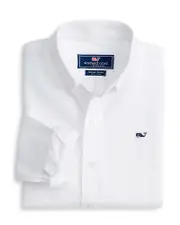 Vineyard Vines Boys' Cotton Oxford Whale Shirt - Little Kid, Big Kid