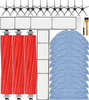 [YBVABE] for S7 Maxv Ultra Accessories 36Pack Kit Compatible with Roborock S7,S7 Plus,S7 MaxV,S7 MaxV Plus Replacement Parts - 3 Main Brush, 10 Mop, 12 Side Brush, 8 Filter, 2 Cleaning Brush
