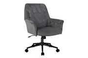 Goodwin Premium Velvet Fabric Executive Office Work Task Desk Computer Chair - Charcoal
