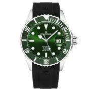 Revue Thommen's Men's Diver Green Dial Rubber Strap Automatic Watch 17571.2829