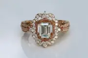 3Ct Emerald Cut Lab-Created Diamond Women's Art-Deco Ring 14K Rose Gold Plated