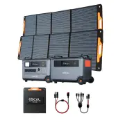 [EU Direct] Blackview Oscal PowerMax 3600 Rugged Power Station + BP3600 3600Wh Extra Battery Pack + 2*PM200 200W Solar P