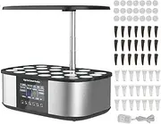 21 Pods Hydroponics Growing System with 7.5L Water Tank,Indoor Herb Garden with LED Grow Light Smart Hydroponics Growing Kits Height Adjustable for Home Kitchen Gardening