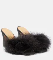 [Maison Margiela] Maison Margiela Feather-embellished mules AU 5 black