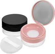CANIGHT Makeup Compact Case 2 Pack Leakproof Puff Box for Loose Blusher Cosmetics for Travel