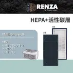 【RENZA】適用HONEYWELL HHT-011 HHT-013 HHT-013APTW 空氣清淨機(2合1HEPA+活性碳濾網 濾芯)