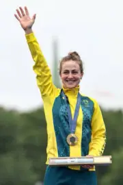 Grace Brown Cycling Time Trial 2024 Paris Gold Medal win Photo 34