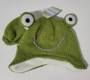 Infant Unisex Arizona Brand Green Knitted Frog Hat & Mittens Size 12-24 Months