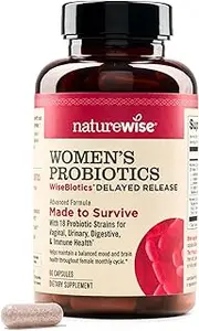 NatureWise Probiotics for Women | Time-Release Probiotic Supplement Comparable to 90 Billion CFU | Cranberry & D Mannose for Vaginal, Urinary, Digestive & Immune Health (Packaging May Vary) [1 Month]