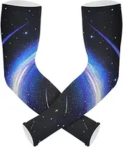[Yoogain] UV Protection Tattoo Cover Up Shooting Stars Cartoon Black Sky Compression Sleeves For Garden Working Strong Air Permeability cubre brazos, Shooting Stars Cartoon Black Sky