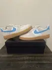 Men's Nike Air Force 1 '07 LV8 Phantom/Baltic Blue-Gum Yellow (FQ8714 003)