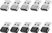 USB to USB C Adapter 10 Pack,USB A to USB C Adapter,USB C Adapters,USB C Cable Converter for iPhone 15 14 13,iPad Pro,AirPods Pro and More