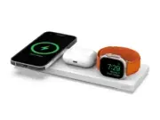 Belkin 3-in-1 Wireless Charging w/MagSafe 15W w/AC - White WIZ016auWH
