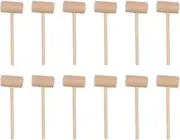 HAMPPLIES 15Pcs Mini Wooden Hammer Mallet for Crab and Lobster Shellfish Lightweight Design for Seafood Parties Easy to to Use for Home and Restaurant