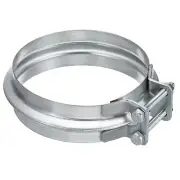 Duct Clamp, 4"(100mm) V-shape Clamp Zinc Plated Iron Pipe Clamp