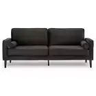 NNEDPE Sarantino Faux Velvet Sofa Bed Couch Furniture Lounge Suite - Black