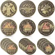 Landical 12 Pcs Dumpster Fire Challenge Coin Dispatcher Employee Appreciation Gifts Double Sided Dumpster Fire Desk Accessories Funny Medallions for Teachers Nurses Coworker Team Office Gifts(Gold)